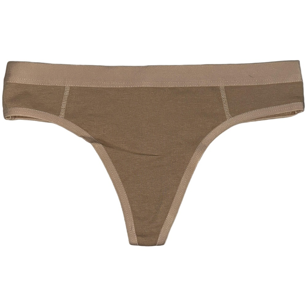 NWT Aerie Cream Beige Nude Cotton Seamless Thong Underwear Panties Sz XS 2-Pack